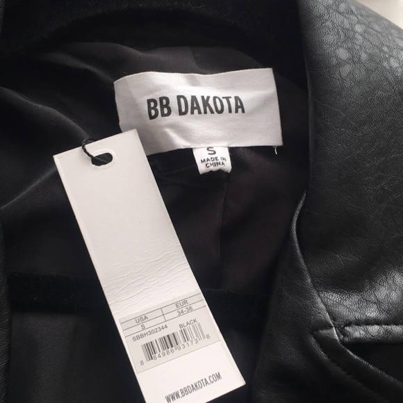 BB Dakota Faux Leather Patchwork Moto Jacket NWT - Picture 3 of 4